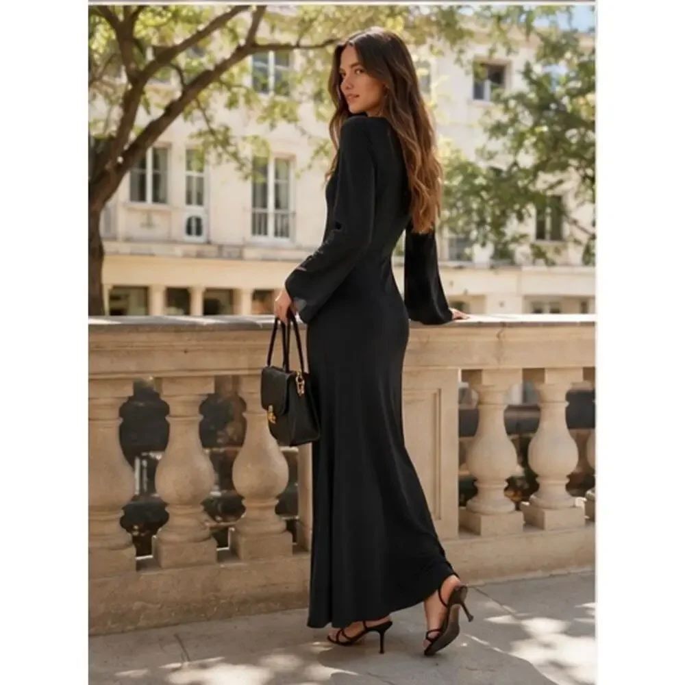 Reformation Vivia Silk Dress black size Small